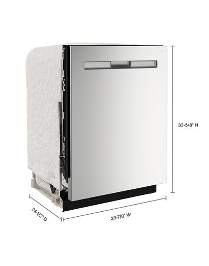 Top control dishwasher with Third Level Rack and Dual Power Filtration.