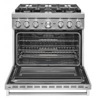KitchenAid® 36'' Smart Commercial-Style Dual Fuel Range with 6 Burners