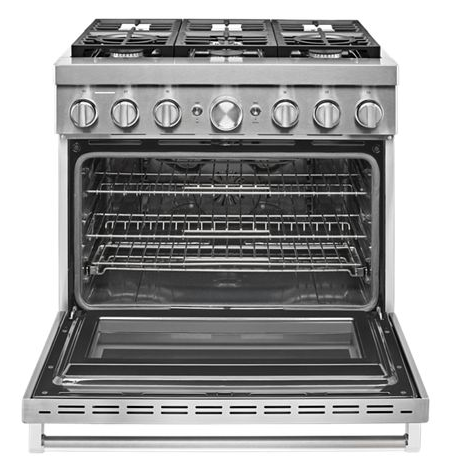 KitchenAid® 36'' Smart Commercial-Style Dual Fuel Range with 6 Burners