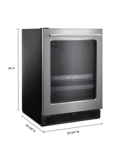 24-inch Wide Undercounter Beverage Center with Towel Bar Handle- 5.2 cu. ft.