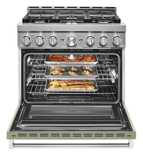 KitchenAid® 36'' Smart Commercial-Style Gas Range with 6 Burners