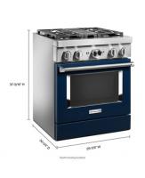 KitchenAid® 30'' Smart Commercial-Style Dual Fuel Range with 4 Burners