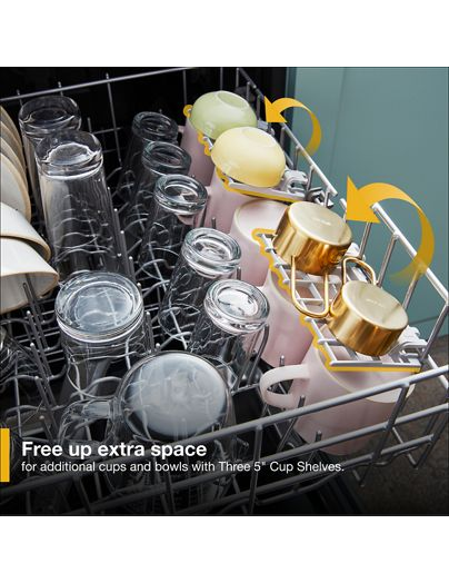 Quiet Dishwasher with Boost Cycle and Pocket Handle