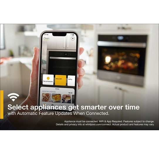 5.0 Cu. Ft. Single Wall Oven with Air Fry When Connected.