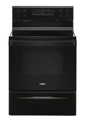 5.3 cu. ft. Whirlpool® electric range with Frozen Bake™ technology.