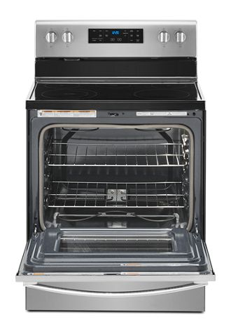 5.3 cu. ft. Whirlpool® electric range with Frozen Bake™ technology.