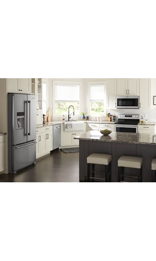 36-Inch Wide Side-by-Side Refrigerator with Exterior Ice and Water Dispenser - 25 Cu. Ft.