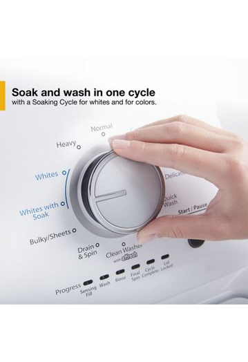 3.9 cu. ft. Top Load Washer with Soaking Cycles, 12 Cycles.