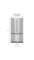 22 cu. ft. 36-Inch Width Counter Depth French Door Refrigerator with Interior Dispense