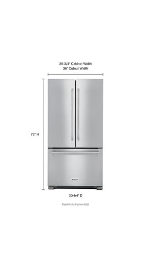 22 cu. ft. 36-Inch Width Counter Depth French Door Refrigerator with Interior Dispense