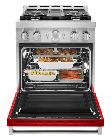 KitchenAid® 30'' Smart Commercial-Style Gas Range with 4 Burners