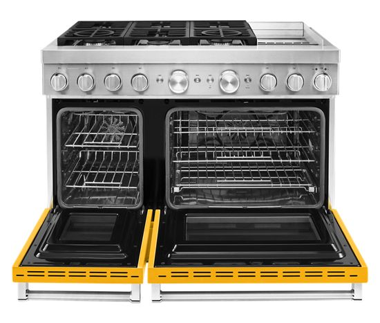 KitchenAid® 48'' Smart Commercial-Style Dual Fuel Range with Griddle