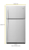 33-inch Wide Top Freezer Refrigerator - 21 cu. ft