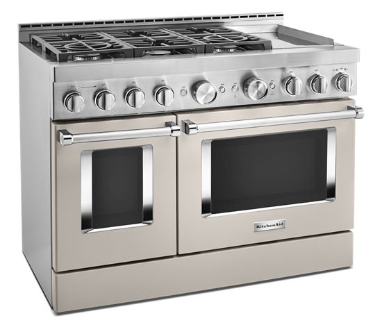 KitchenAid® 48'' Smart Commercial-Style Gas Range with Griddle