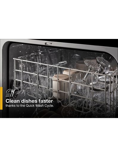 Quiet Dishwasher with Heated Dry and Factory-Installed Power Cord