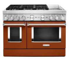 KitchenAid® 48'' Smart Commercial-Style Dual Fuel Range with Griddle