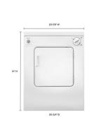 3.4 cu. ft. Compact Front Load Dryer with Flexible Installation