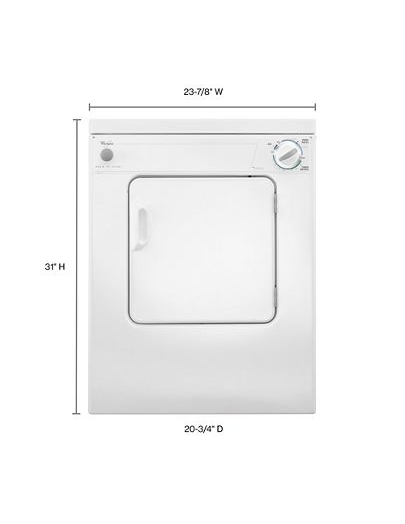 3.4 cu. ft. Compact Front Load Dryer with Flexible Installation