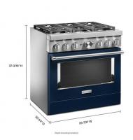 KitchenAid® 36'' Smart Commercial-Style Dual Fuel Range with 6 Burners