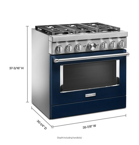 KitchenAid® 36'' Smart Commercial-Style Dual Fuel Range with 6 Burners