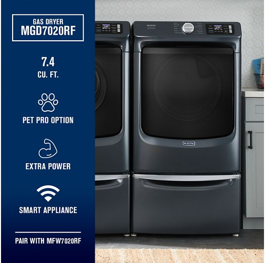 Smart Pet Pro Front Load Gas Dryer - 7.4 CU. FT.