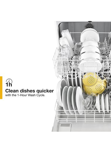 Heavy-Duty Dishwasher with 1-Hour Wash Cycle