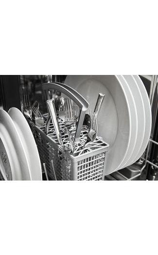 Small-Space Compact Dishwasher with Stainless Steel Tub.
