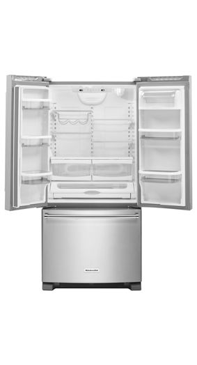 22 cu. Ft. 33-Inch Width Standard Depth French Door Refrigerator with Interior Dispense and PrintShield™ Finish