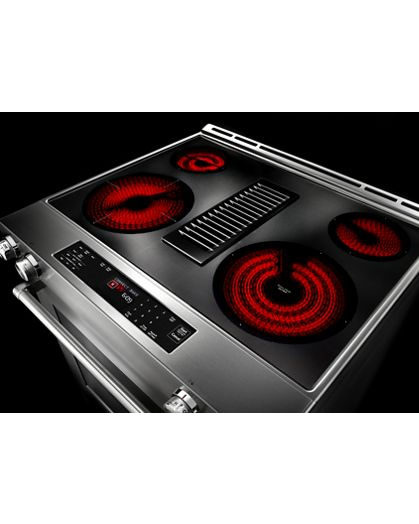30-Inch 4-Element Electric Downdraft Slide-In Range