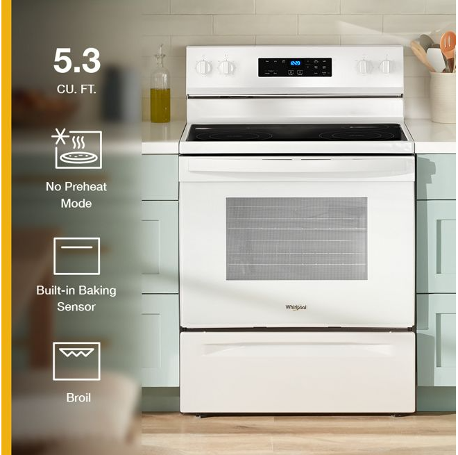 30-inch Electric Range with No Preheat Mode