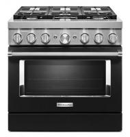 KitchenAid® 36'' Smart Commercial-Style Dual Fuel Range with 6 Burners