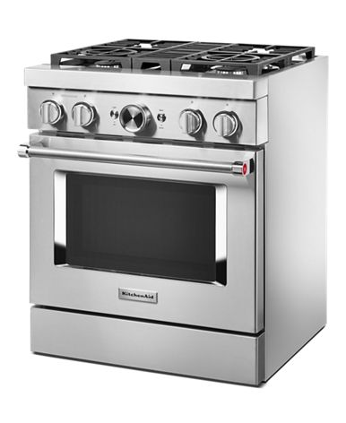 KitchenAid® 30'' Smart Commercial-Style Dual Fuel Range with 4 Burners