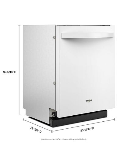 44 dBA ADA Compliant Dishwasher Flush with Cabinets with 3rd Rack