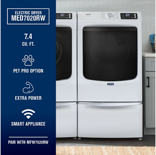 Smart Pet Pro Front Load Electric Dryer - 7.4 CU. FT.