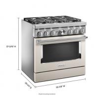 KitchenAid® 36'' Smart Commercial-Style Dual Fuel Range with 6 Burners