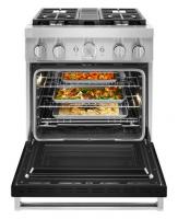 KitchenAid® 30'' Smart Commercial-Style Dual Fuel Range with 4 Burners