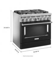 KitchenAid® 36'' Smart Commercial-Style Dual Fuel Range with 6 Burners