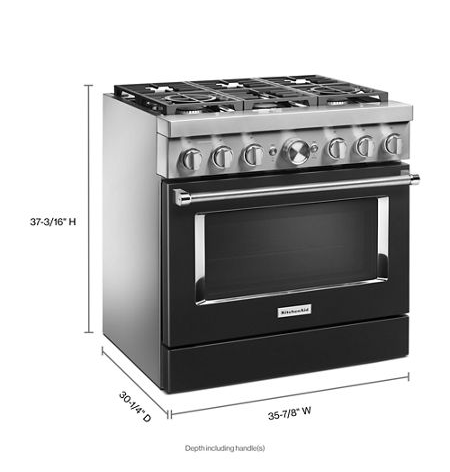 KitchenAid® 36'' Smart Commercial-Style Dual Fuel Range with 6 Burners