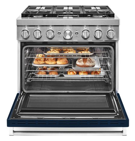 KitchenAid® 36'' Smart Commercial-Style Dual Fuel Range with 6 Burners