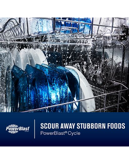 Stainless steel tub dishwasher with Dual Power Filtration