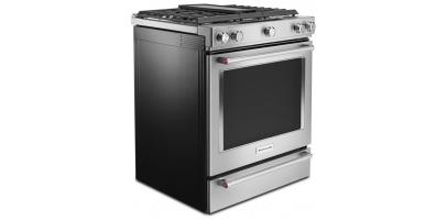 30-Inch 5-Burner Dual Fuel Convection Slide-In Range with Baking Drawer