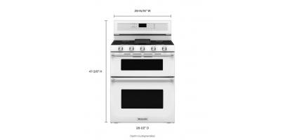 30-Inch 5 Burner Gas Double Oven Convection Range