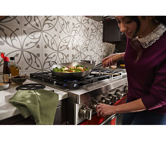 KitchenAid® 48'' Smart Commercial-Style Dual Fuel Range with Griddle