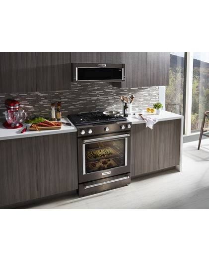 30-Inch 5-Burner Gas Slide-In Convection Range