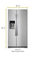 36-inch Wide Side-by-Side Refrigerator - 28 cu. ft.