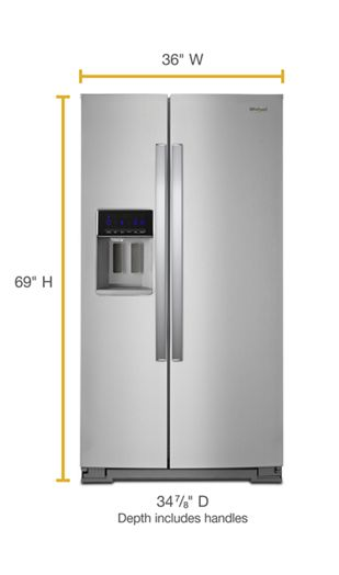 36-inch Wide Side-by-Side Refrigerator - 28 cu. ft.