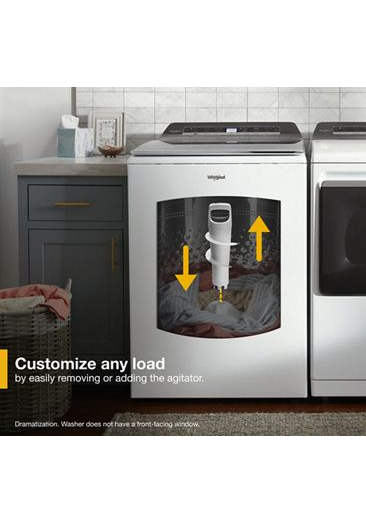 5.2 - 5.3 cu. ft. Top Load Washer with 2 in 1 Removable Agitator