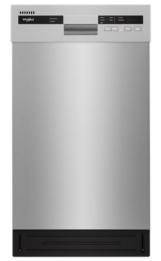 Small-Space Compact Dishwasher with Stainless Steel Tub.