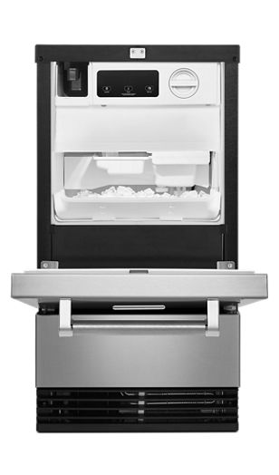KitchenAid® 18'' Automatic Ice Maker with PrintShield™ Finish.
