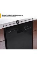 Small-Space Compact Dishwasher with Stainless Steel Tub.